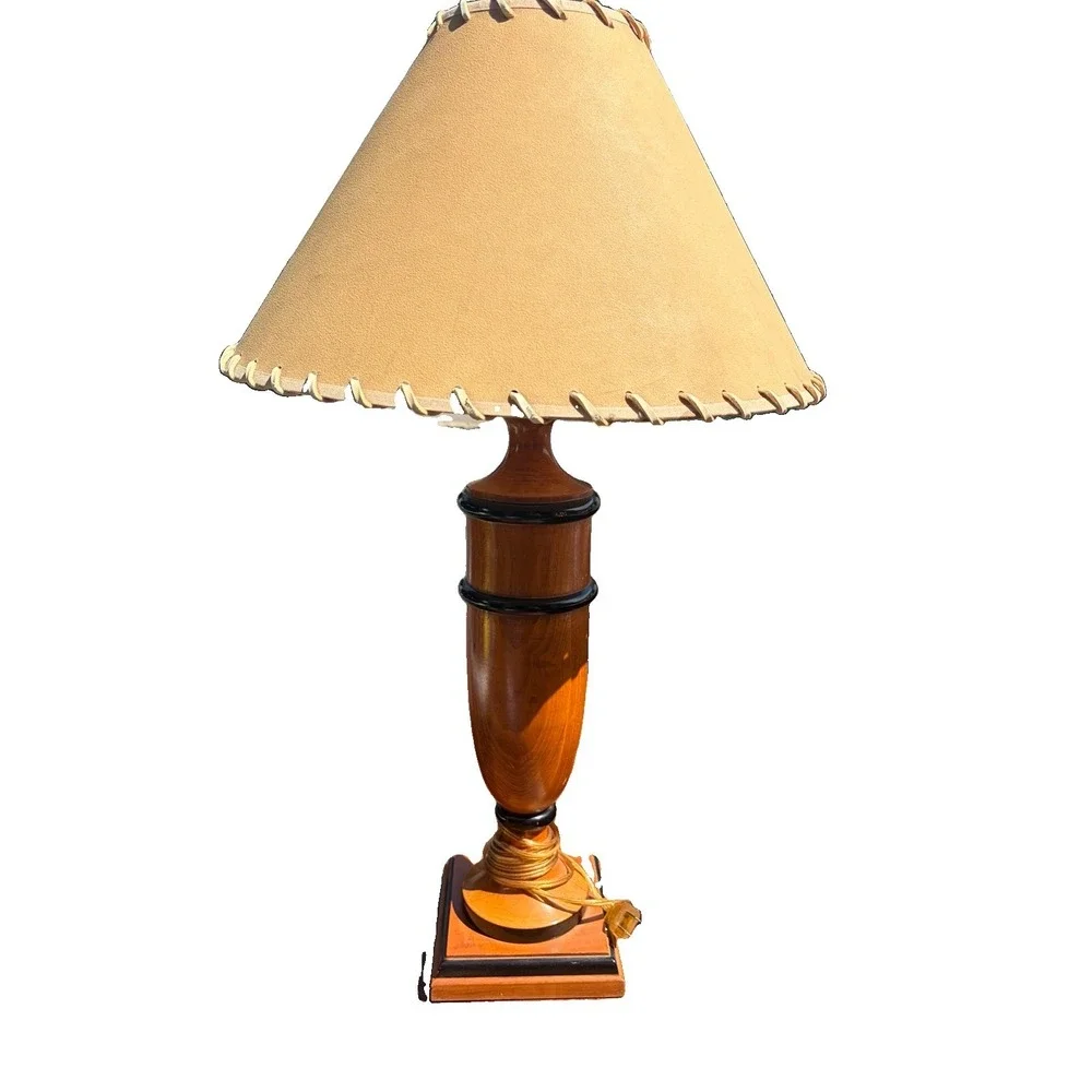 Vintage Robert Abbey Mid-Century Modern Maple Table Lamp Biedermeier Style